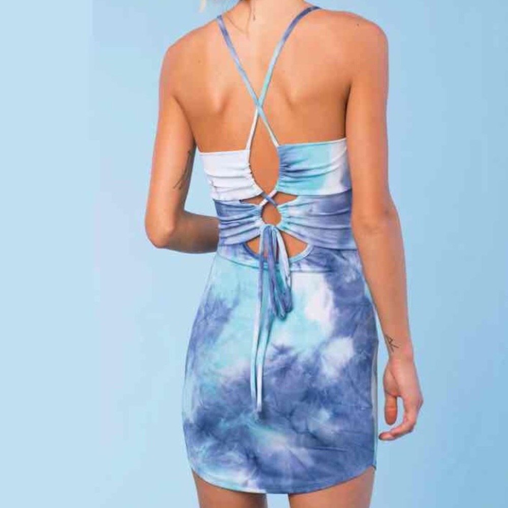 Tie dye tye die lace up strappy Lulus free people